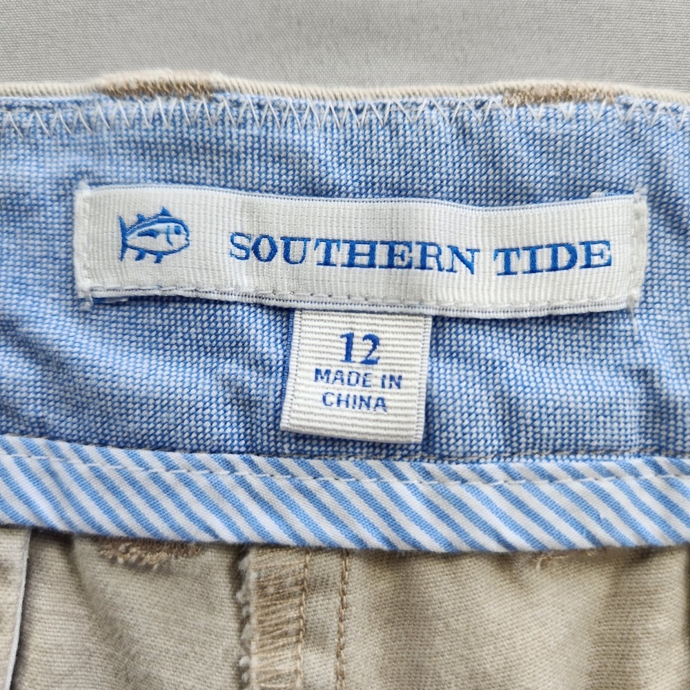 Womens Southern Tide Khaki Shorts Size 12 Cotton Stretch Chino - Picture 3 of 8